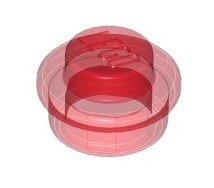 3005741 1x1 Round Plate-Transparent