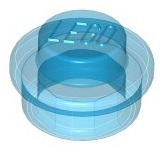 3005743 1x1 Round Plate-Transparent