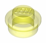 3005749 1x1 Round Plate- Transparent