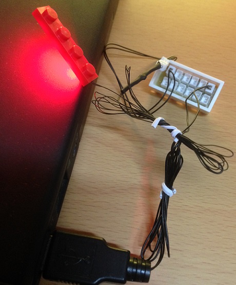 2201069 Mini LED light 1x4 plate, Red